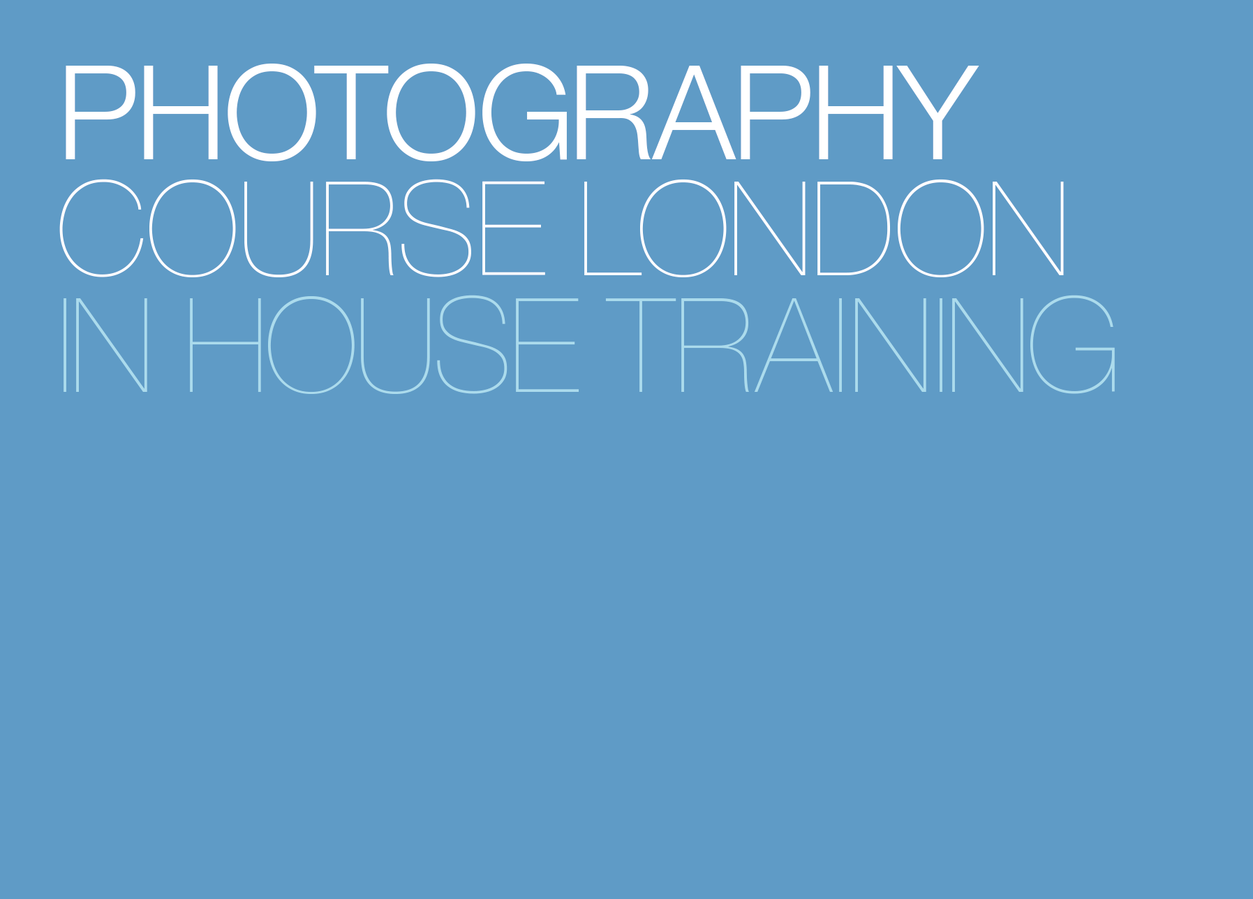 In-House photography training